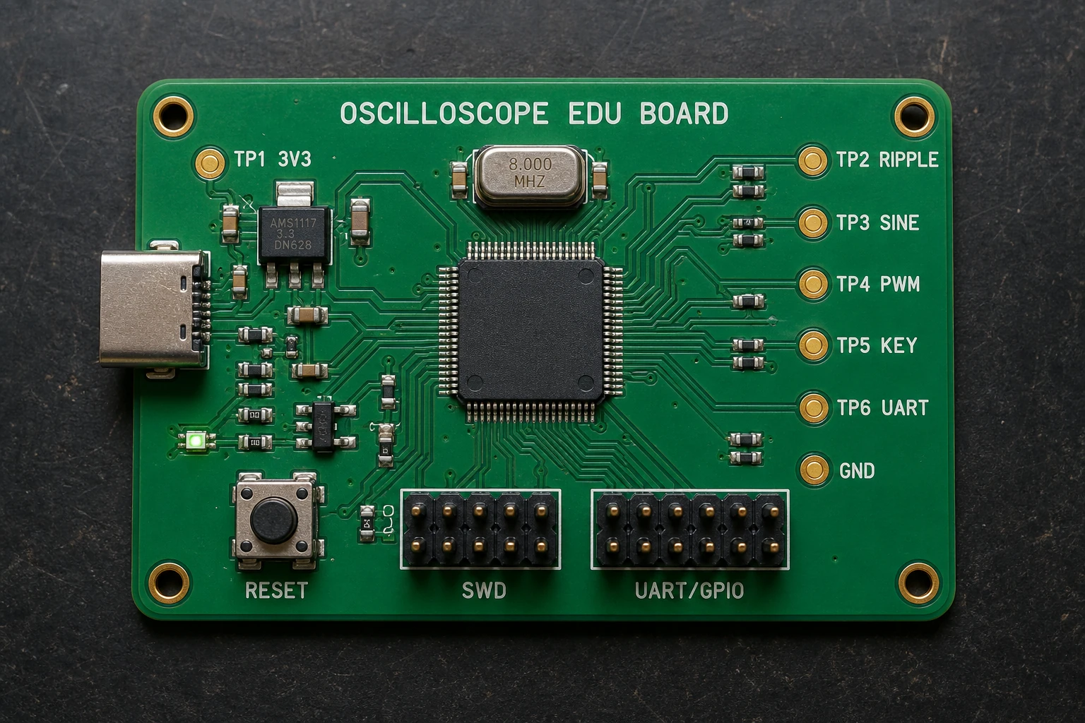 实物风格示波器学习 PCB
